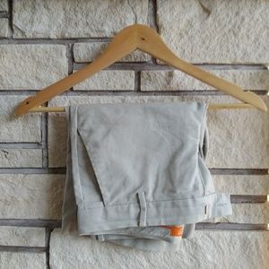 Grey Bermuda length office work shorts